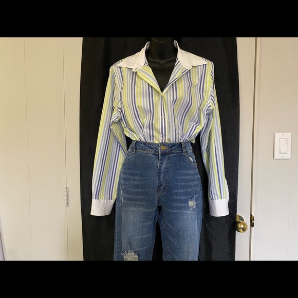 Striped Button Up - Picture 1 of 4